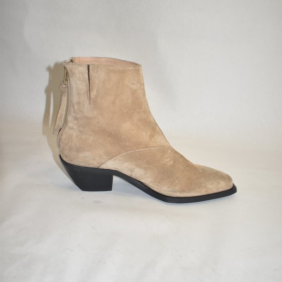ALLSAINTS Lenora Suede Boots Cognac Sand  39 EU 9 US - Picture 7 of 11